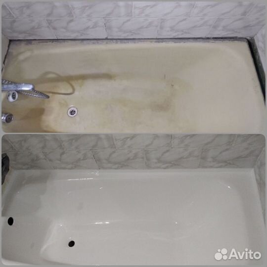 Реставрация ванн жидким акрилом /литьевым мрамором
