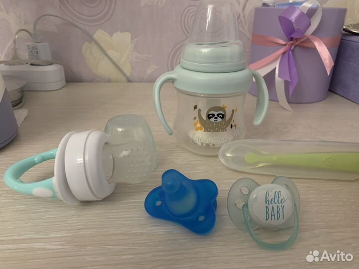 Поильник Pigeon/пустышка Dr.brown/ниблер