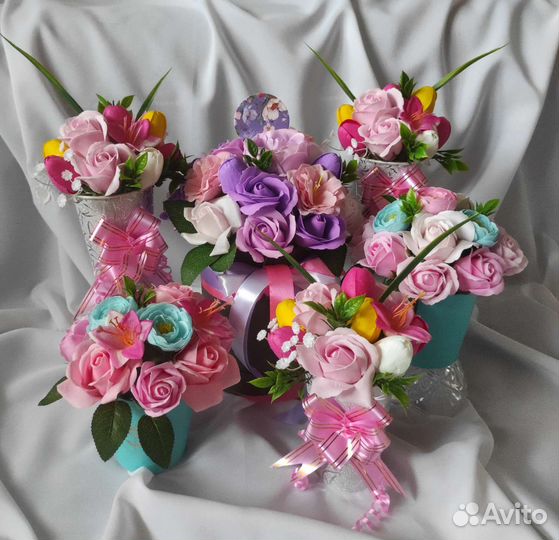Мыльные цветы букет