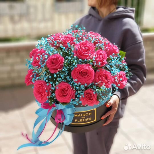 Розы Гипсофила доставка роз Доставка цветов