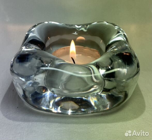 Подсвечник стекло на одну свечу