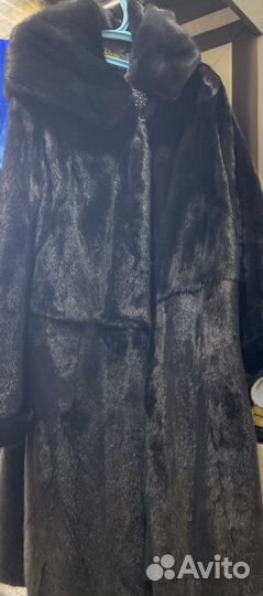 Шуба норковая с капюшоном 50 52 54
