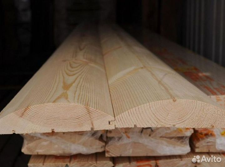 Блок-хаус (имитация бревна) 28*145*5000 мм