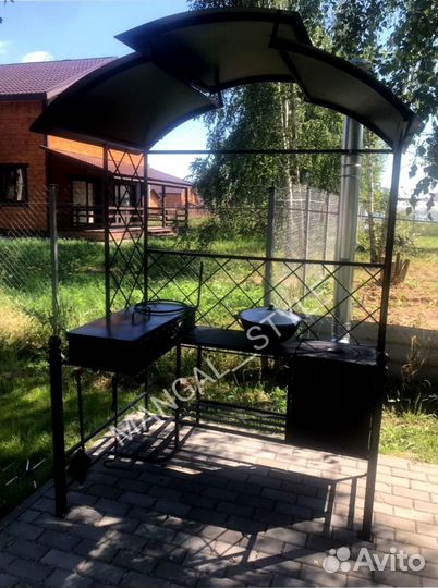 Мангал с крышей