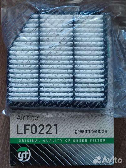 Фильтр Воздушный Toyota Lexus LF0221 Green Filter