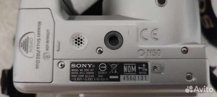 Цифровой фотоаппарат sony cyber shot DSC-H7