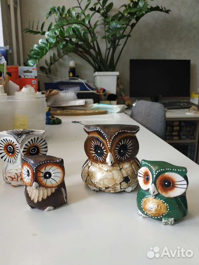 Совиная семья статуэтка
