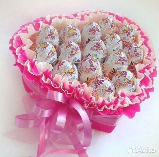 Киндер коробка, торт, букет сюрприз