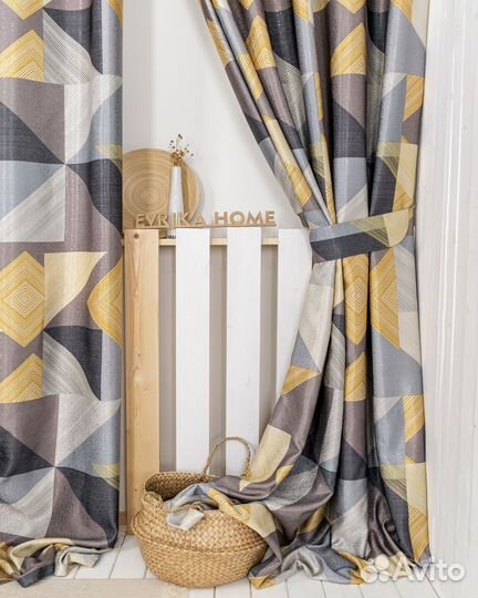 Комплект портьер Пабло Охра шторы занавески