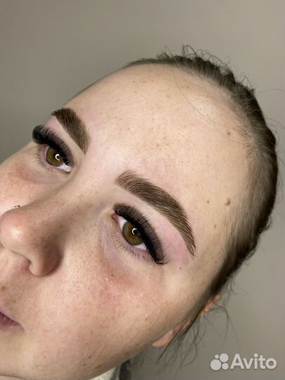 Оформление бровей наращивание ресниц