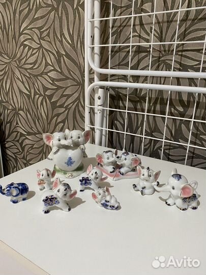 Фарфоровые статуэтки слоники