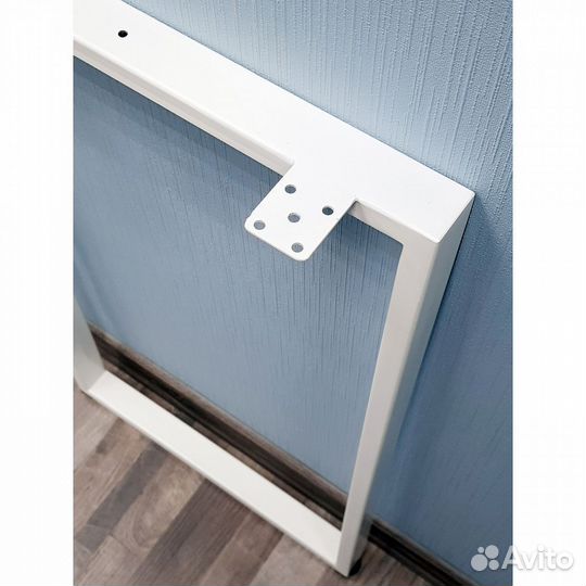 Подстолье для стола О-образное 550 450 40х20 мм Лофт регулируемое металлическое барное белое