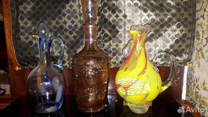 Кувшин с пробкой стекло СССР