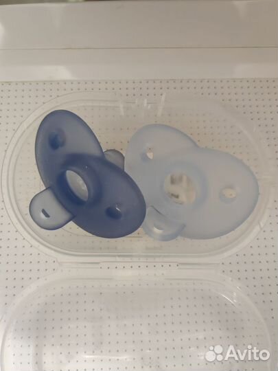 Пустышки avent цельносиликоновые 2 шт. 0-6