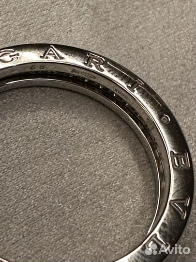 Кольцо bvlgari b zero с бриллиантовым паве