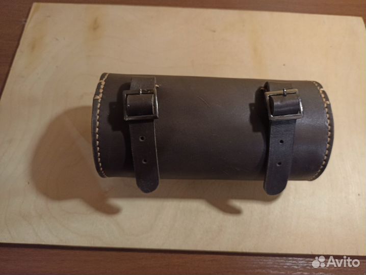 Сумка велосипедная из натуральной кожи