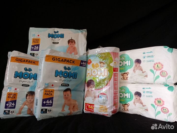 Подгузники трусики momi 3M, 4L, 5XL
