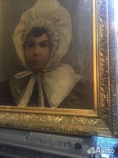 Картина «Девочка в капоре» 1890е. Царская Россия