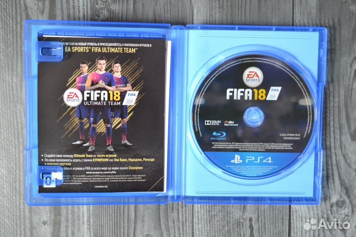 FIFA 2018 диск PS4