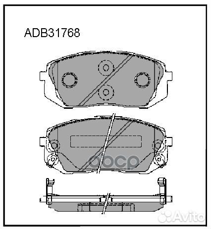 Колодки тормозные дисковые перед ADB31768 A