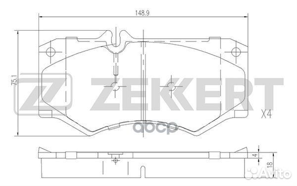 Колодки тормозные BS1151 Zekkert