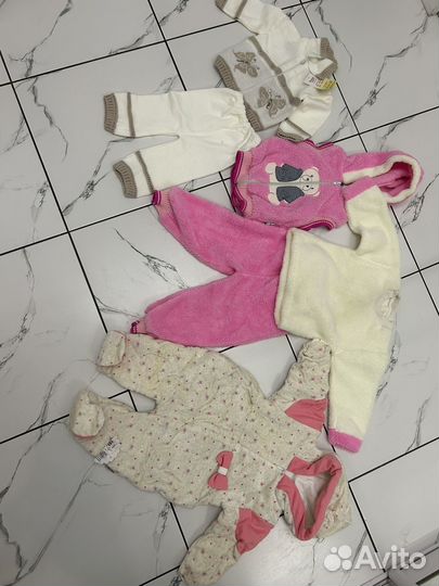Костюмчики теплые до года