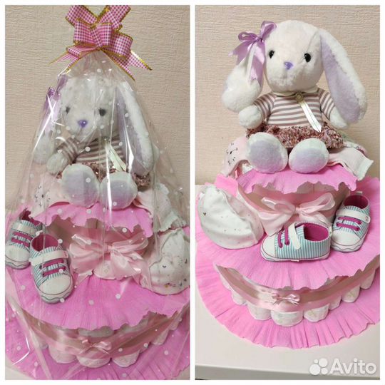 Оригинальные подарки: торты из денег, памперсов