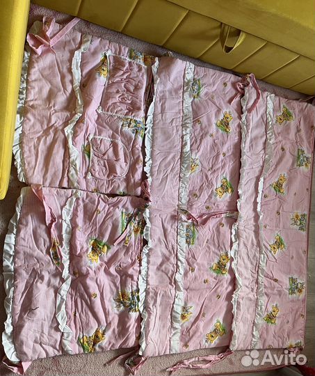 Бортики в кроватку для девочки