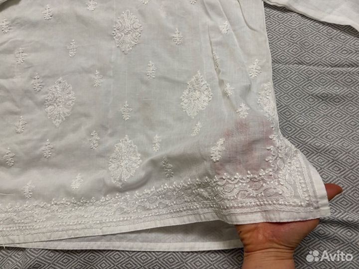 Блузка белая хлопок, Индия