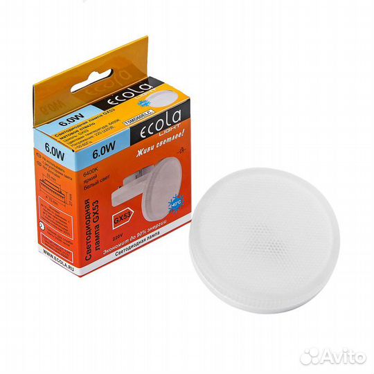 Светодиодная Лампа Ecola Light GX53 LED 6W Tablet