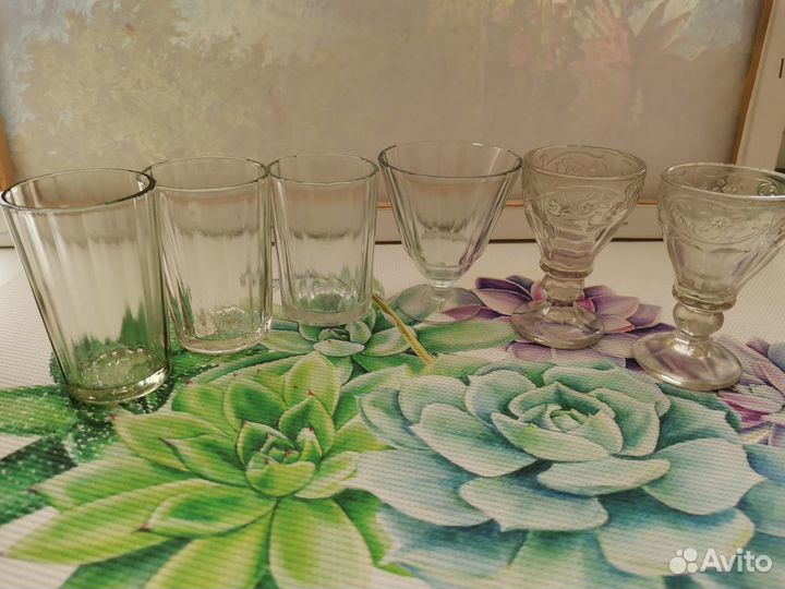 Посуда СССР стекло,графины,рюмки,тарелки