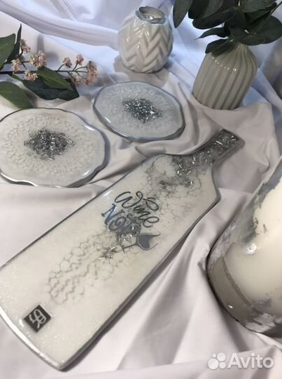 Набор для сервировки из эпоксидной смолы