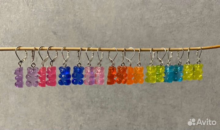 Серьги мишки