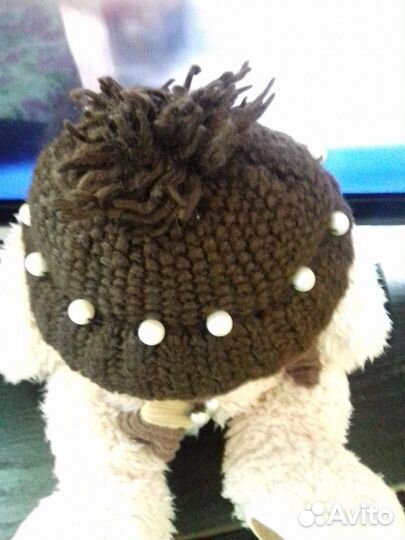 Вязаная шапочка для собачки