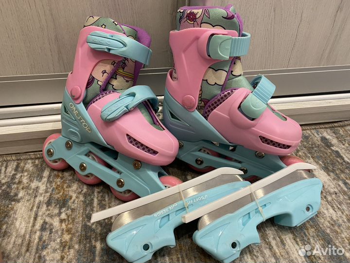 Ролики Коньки 2 в 1 раздвижные детские