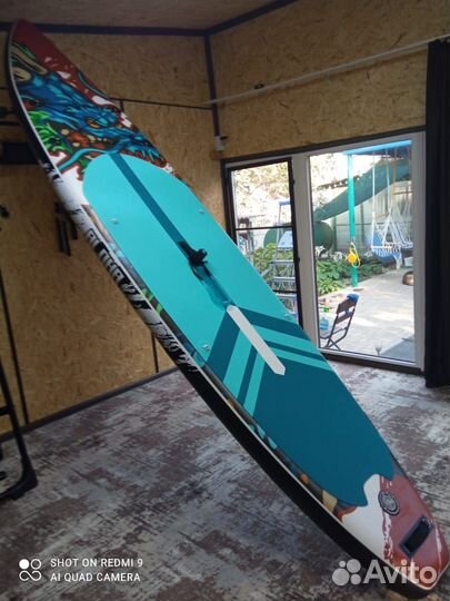 Премиальный Сапборд Синий дракон 384 x 84 см