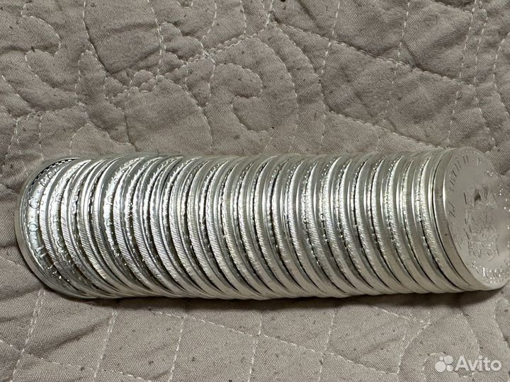 Серебряные монеты британия 2023 туба 25шт