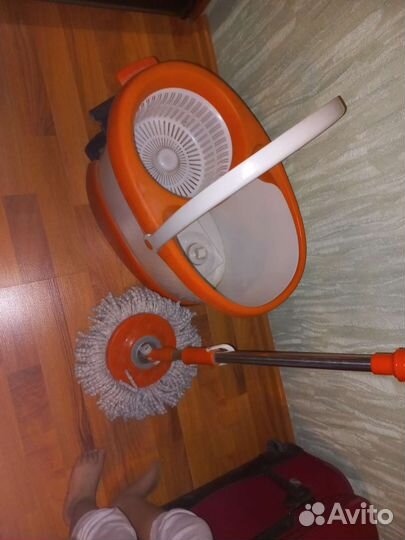 Швабра с ведром и отжимом бу