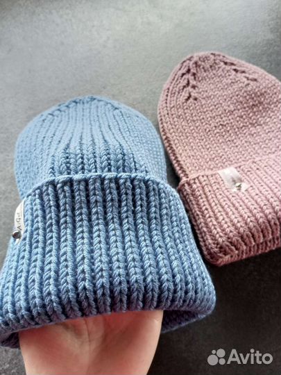 Шапка женская вязаная из мериноса