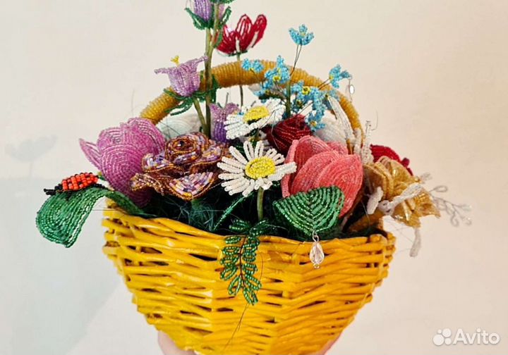 Букет цветов из бисера