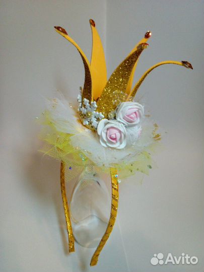 Ободок на волосы, корона на праздник, украшение на