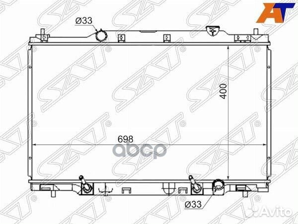 Радиатор Honda Stream 00-06 HD00015-2.0 Sat
