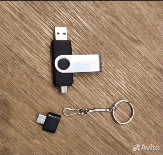 Новая Флэшка 128 Гб и переходник micro Usb