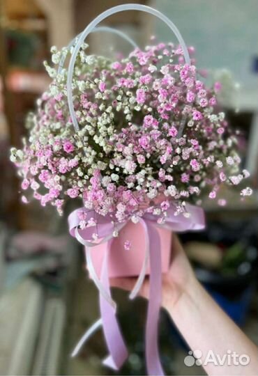 Букет из гипсофилы цветы