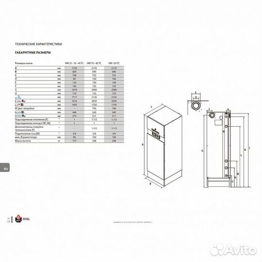 Напольный газовый котел отопления ACV HeatMaster 4