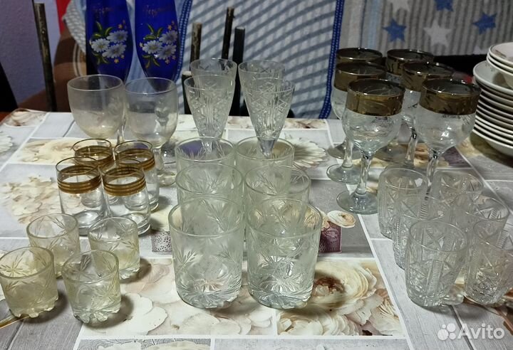 Хрустальные рюмки СССР и стаканы