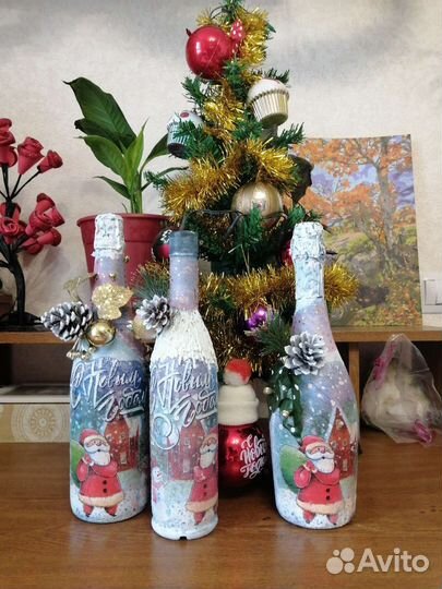 Декорирование бутылок и ваз