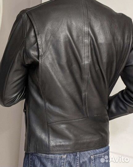 Кожаная куртка massimo dutti