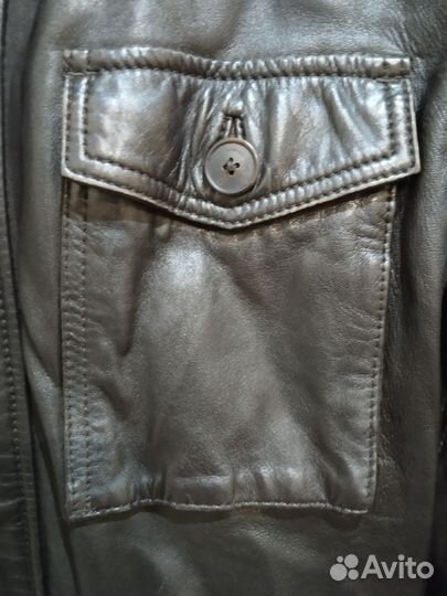 Кожаная куртка Massimo Dutti (Испания) 56р