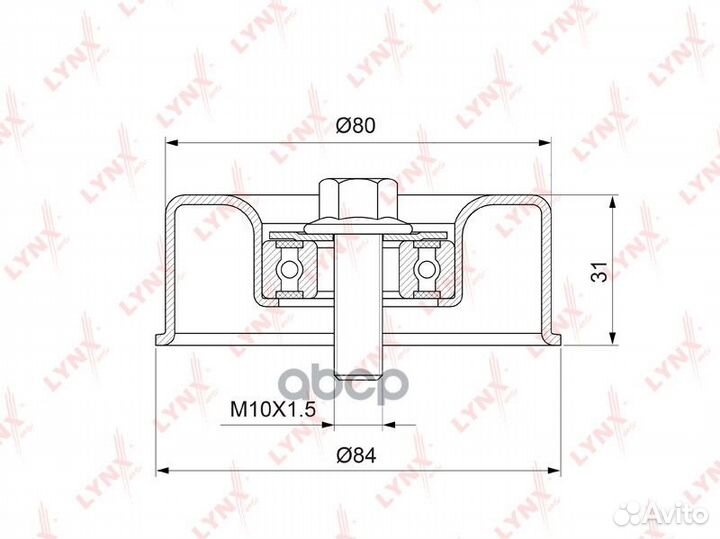 Ролик ремня приводного mitsubishi L200(KA/KB) 2